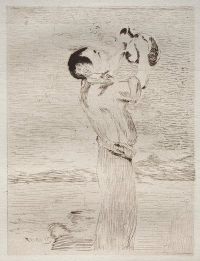 Pijący wodę. autorstwa Édouard Manet