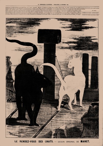 Spotkanie Kotów, 1869. autorstwa Édouard Manet