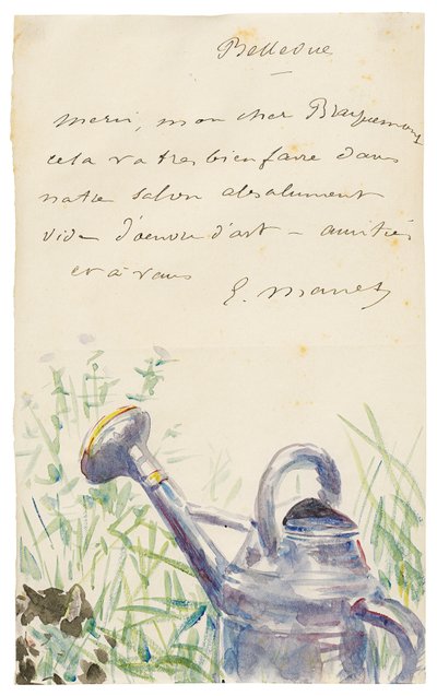 List do Félixa Bracquemonda, październik 1880 r. autorstwa Édouard Manet