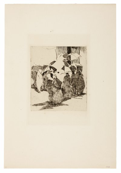 Linia przed sklepem mięsnym autorstwa Édouard Manet