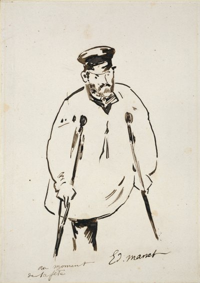 Człowiek o kulach, ok. 1850-1880 autorstwa Édouard Manet