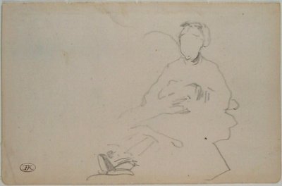 Manet - Szkic siedzącej kobiety (liść ze szkicownika), ok. 1864-1868 autorstwa Édouard Manet