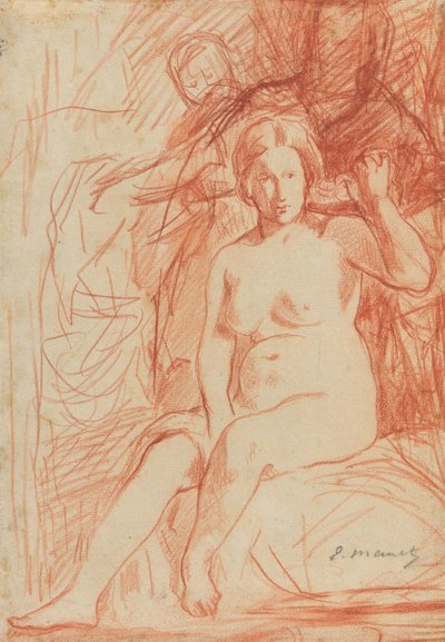 Manet - Studium aktu siedzącego (La Toilette), 1858-60 autorstwa Édouard Manet