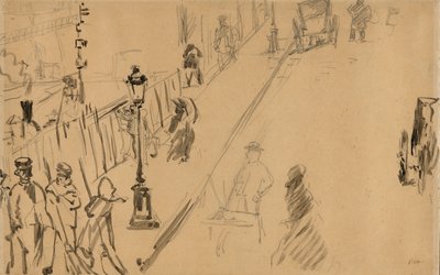 Manet - Ulica Mosnier z lampą gazową, 1878 r. autorstwa Édouard Manet