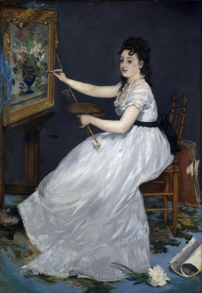 Manet, Edouard (1832-1883) Eva Gonzales (1849-1883) Olej na płótnie 1870 National Gallery, Londyn 191x133,4 autorstwa Édouard Manet
