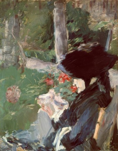 Matka pani Manet w ogrodzie Bellevue autorstwa Édouard Manet