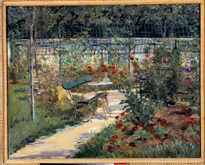 Mój ogród, ławka. Obraz Edouarda Maneta (1832-1883) autorstwa Édouard Manet