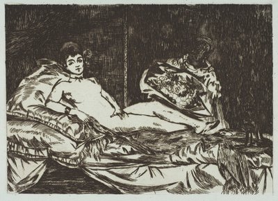 Duży talerz Olympia, styczeń-maj 1867. autorstwa Édouard Manet