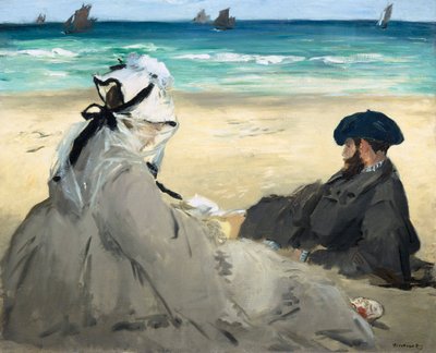Na plaży, 1873 autorstwa Édouard Manet