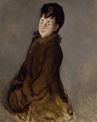 Portret Isabelle Lemonnier z mufką, ok. 1879 (olej na płótnie) autorstwa Édouard Manet