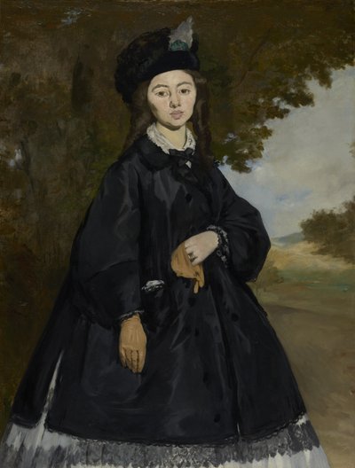 Portret Madame Brunet, ok. 1861-3 (olej na płótnie) autorstwa Édouard Manet
