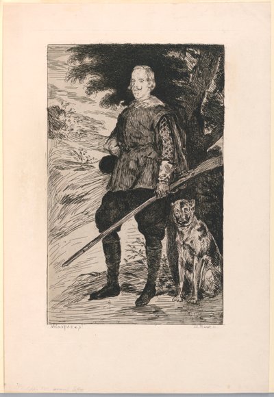 Portret Filipa IV, króla Hiszpanii, wg Diego Velazquez autorstwa Édouard Manet