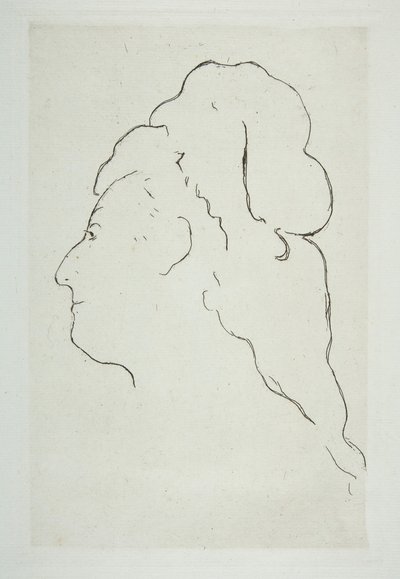 Profil Evy Gonzales skręcił w lewo, ok. godz. 1870. autorstwa Édouard Manet