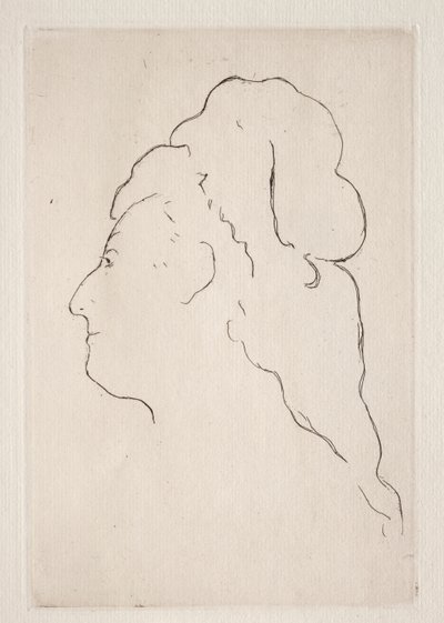 Profil Evy Gonzalès zwrócony w lewo autorstwa Édouard Manet