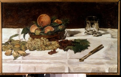 Martwa natura, owoce na stole Obraz Edouarda Maneta (1832-1883) 1864 Ndz. 0,45x0,73 m Paryż, muzeum d