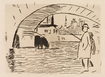Łuk mostu, płyta 6 z Le Fleuve autorstwa Édouard Manet
