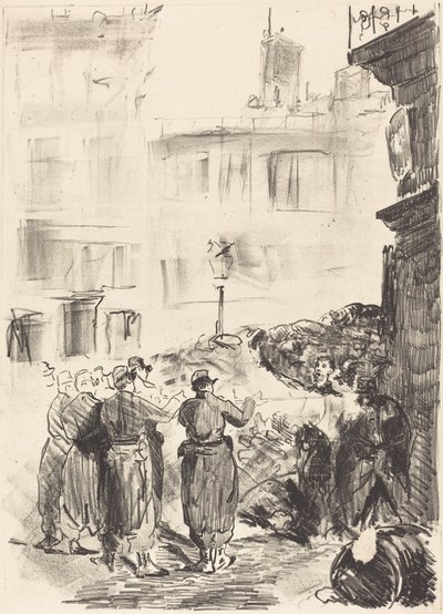 Barykada (Barykada La) autorstwa Édouard Manet