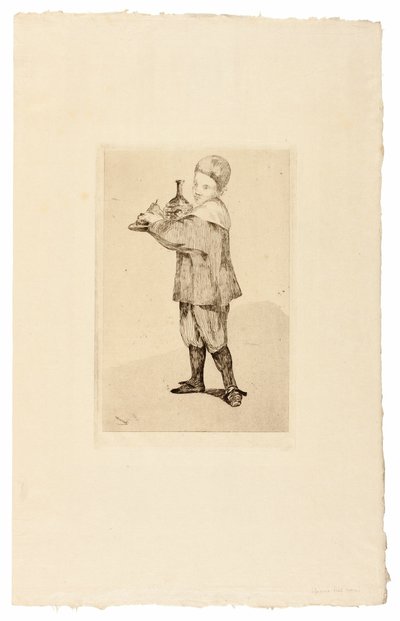Chłopiec niosący tacę autorstwa Édouard Manet