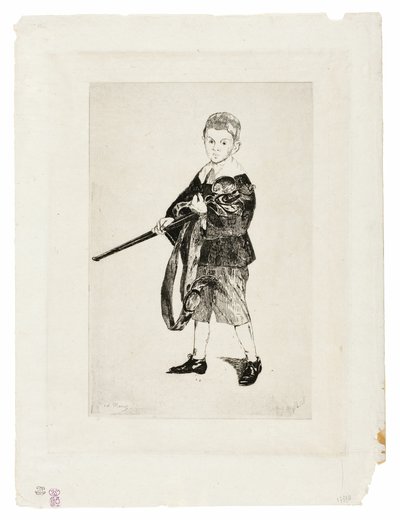 Chłopiec z mieczem, odwrócony w lewo III autorstwa Édouard Manet
