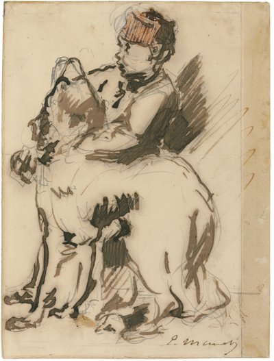 Dziecko i pies autorstwa Édouard Manet