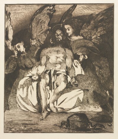 Martwy Chrystus z aniołami, 1866-1867. autorstwa Édouard Manet