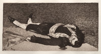 Martwy Toreador (akwaforta i akwatinta) autorstwa Edouard Manet