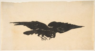 Latający kruk, Ex Libris dla Kruka Edgara Allana Poe, 1875. autorstwa Édouard Manet