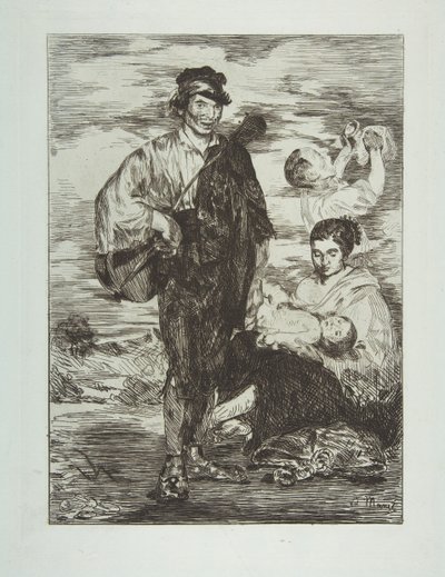 Cyganie Les Gitanos, 1862. autorstwa Édouard Manet