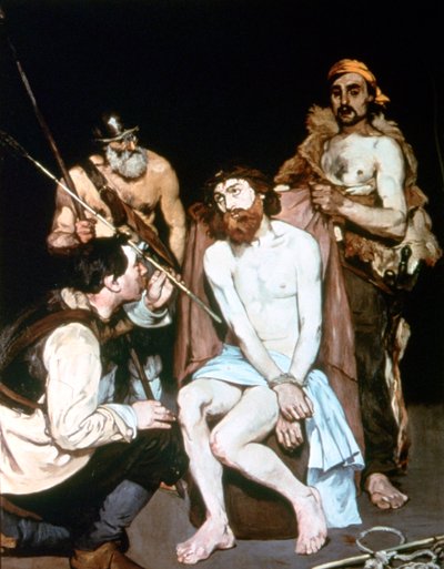 Naśmiewanie się z Chrystusa, 1885 autorstwa Édouard Manet