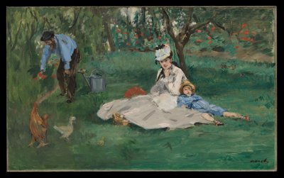 Rodzina Monetów w swoim ogrodzie w Argenteuil autorstwa Édouard Manet