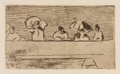 Parapet mostu, płyta 5 z Le Fleuve autorstwa Édouard Manet