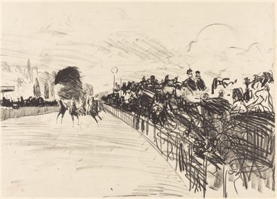 Wyścigi (kursy Les) autorstwa Édouard Manet
