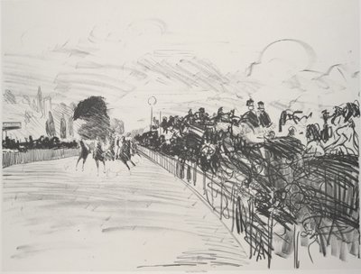 The Races Les Courses, 1865-72, opublikowane 1884. autorstwa Édouard Manet
