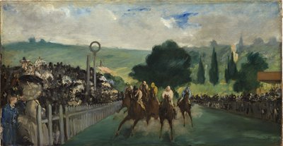 Wyścigi w Longchamp, 1866 autorstwa Édouard Manet