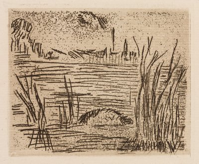 Rzeka na równinie, płyta 4 z Le Fleuve autorstwa Édouard Manet
