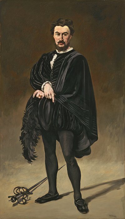 Aktor Tragedii (Rouviere jako Hamlet) autorstwa Édouard Manet