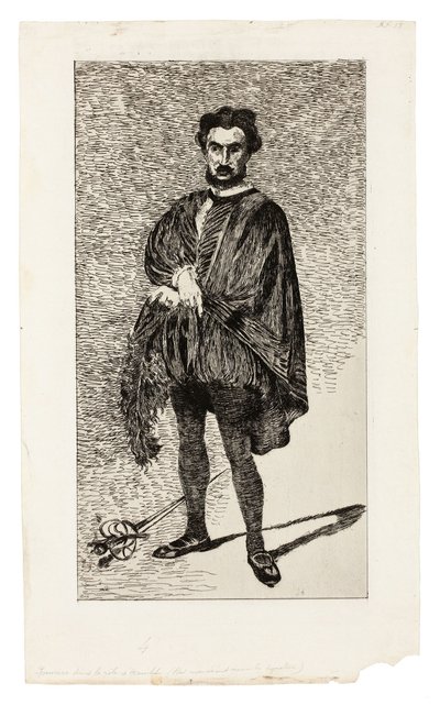 Aktor tragiczny (Rouvière w roli Hamleta) autorstwa Édouard Manet