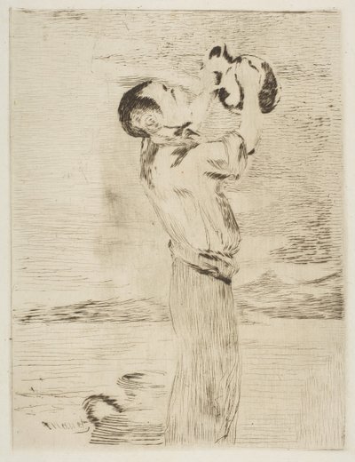 Pijący wodę, 1870-74. autorstwa Édouard Manet