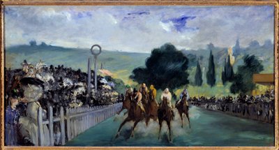 Wyścigi w Longchamp autorstwa Édouard Manet