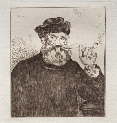 Palacz (wytrawianie) autorstwa Édouard Manet