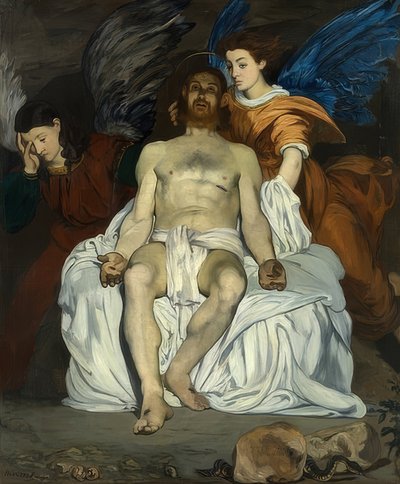 Martwy Chrystus z aniołami. 1864 autorstwa Édouard Manet