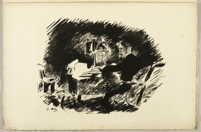 Pod lampą („Pewnego razu o północy ponury...”), z filmu Kruk (Le Corbeau) autorstwa Édouard Manet