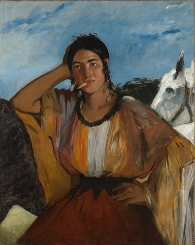 Kobieta z papierosem autorstwa Édouard Manet