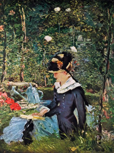 Młoda dziewczyna na progu ogrodu w Bellevue, 1880. autorstwa Édouard Manet