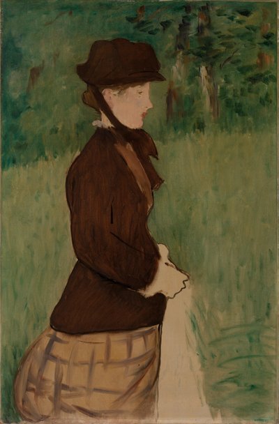 Młoda kobieta w ogrodzie autorstwa Édouard Manet
