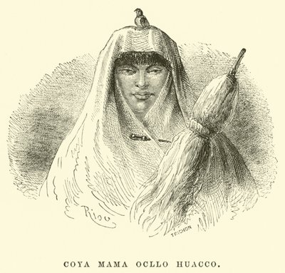 Coya Mama Ocllo Huacco autorstwa Edouard Riou