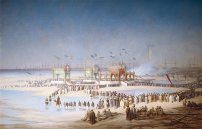 Ceremonia inauguracji Kanału Sueskiego w Port-Said, 17 listopada 1869, 1869. autorstwa Edouard Riou