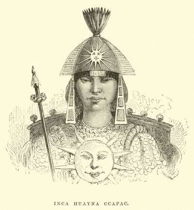 Inków Huayna Capac autorstwa Edouard Riou