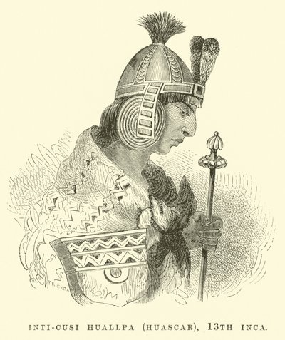 Inti-Cusi Huallpa (Huascar), 13. miejsce Inków autorstwa Edouard Riou
