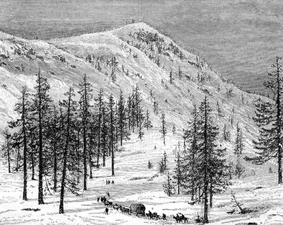 Góry Sierra Nevada, USA, XIX wiek. autorstwa Edouard Riou